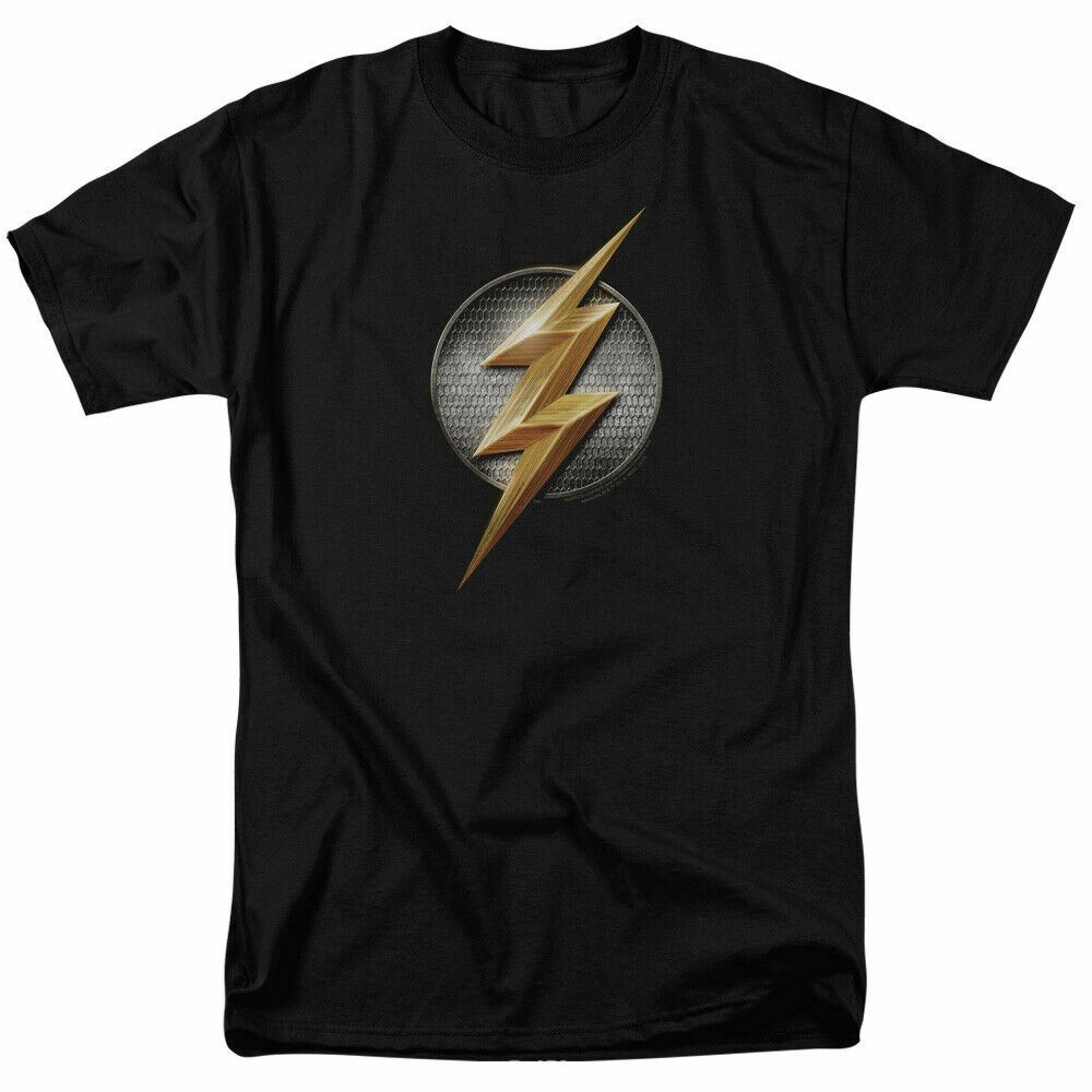 Justice League Flash Logo T Shirt Licensed Comic Book Movie Tee Classic Black XL