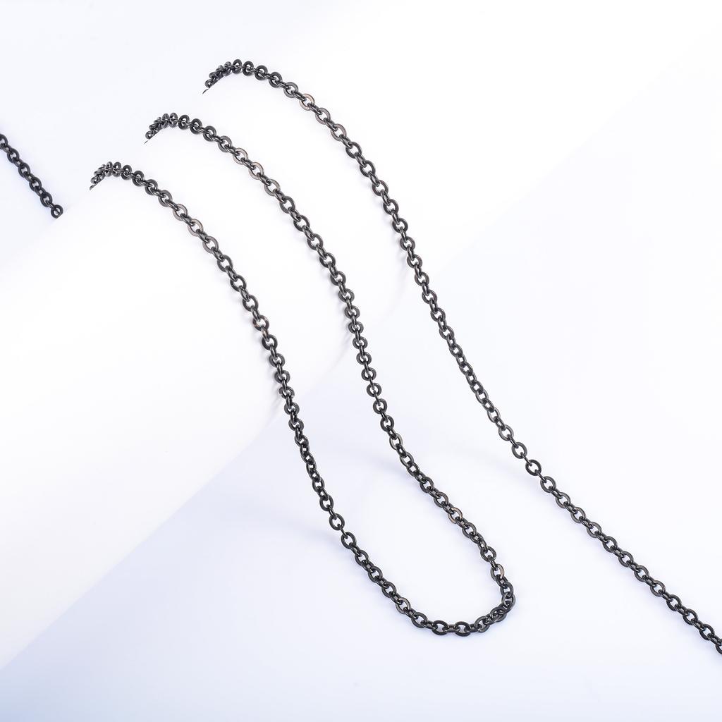 Classic Stainless Steel Link Cable O Chain Necklace for Women Men Choker on the Neck Collarbone Jewelry Accessories DIY Gift