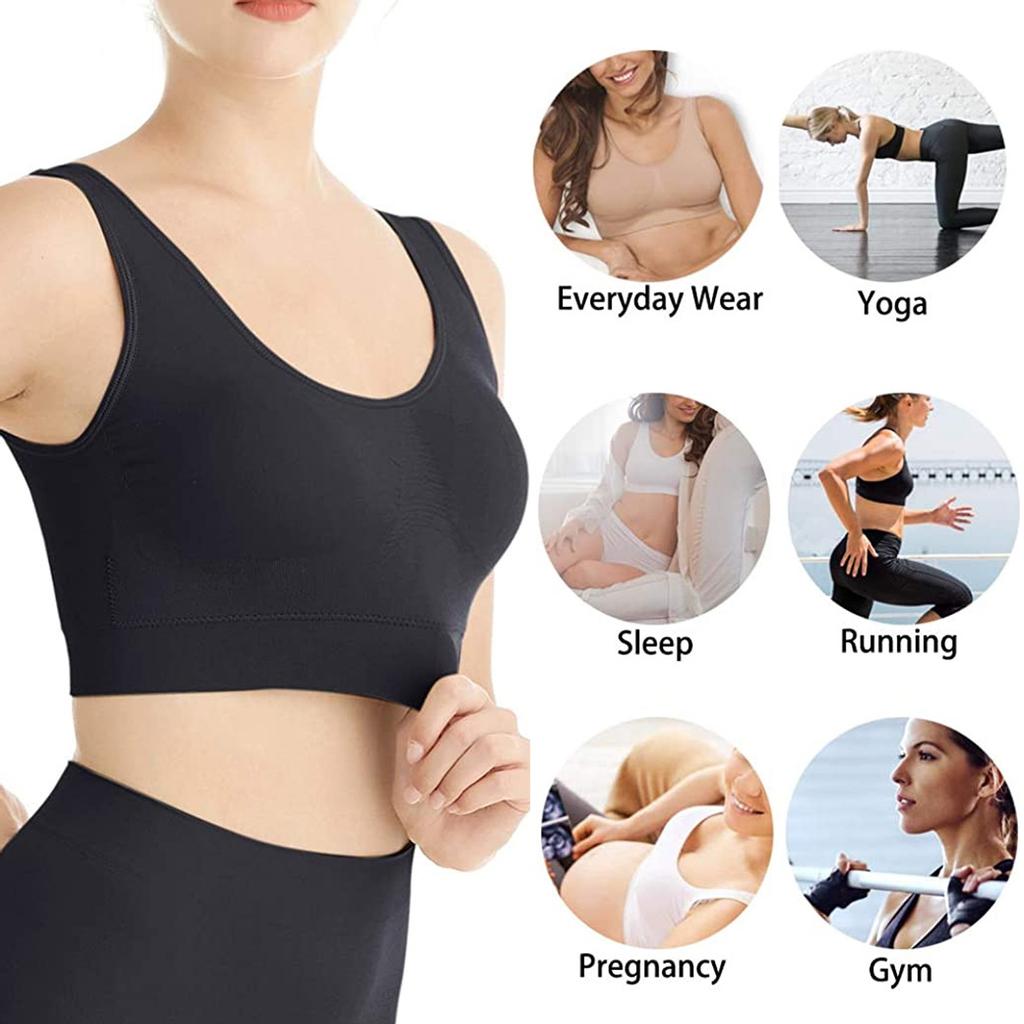 Plus Size Full Coverage Sports Bra Tank Top 2PC Set Seamless Wireless Support Stretch Fabric Breathable Design for Active Wear