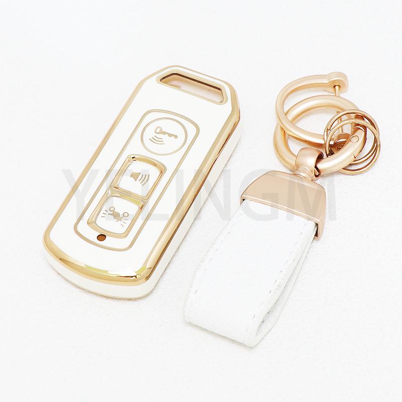 For Honda PCX Forza 300 Airblade 125 C125 Super Cub Scooter Vario 150 3 Buttons TPU Car Key Case Smart Remote Control Fob Cover
