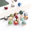 20 Stück 10 mm Blumenglasur-Porzellanperlen, runde Spacer-Keramikperlen für Schmuckherstellung, DIY-Charms, Armbänder, Halsketten, Basteln