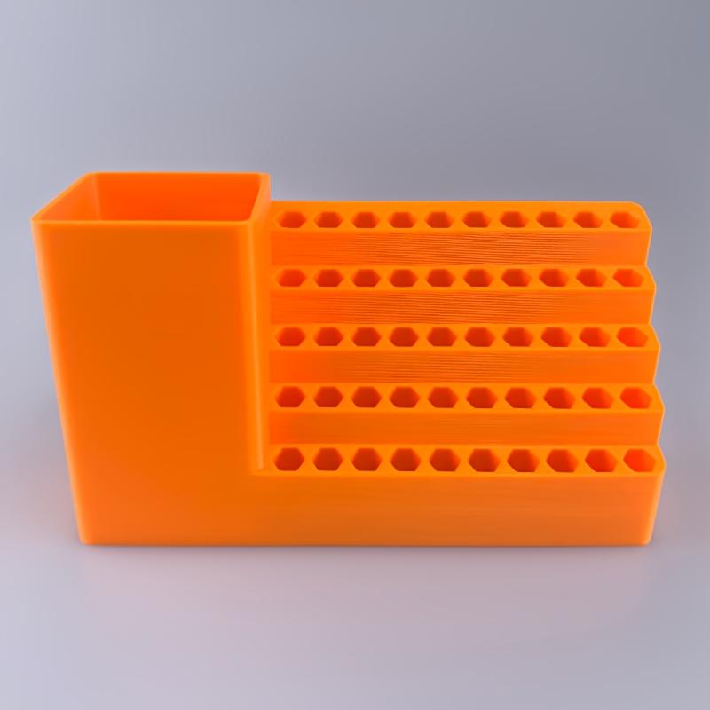 1pc 3D Printed 20/50 Holes 6.35mm Hex Bit Organizer, Plastic Screwdriver & Drill Bit Holder, Tool Storage, Saving Spacea