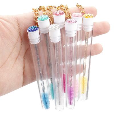 10 Pcs Diamond Transparent Eyelash Brush Tubes Mascara Wand Cosmetic Makeup Tools for Eyebrow Applicator Spoolies For MAANGE