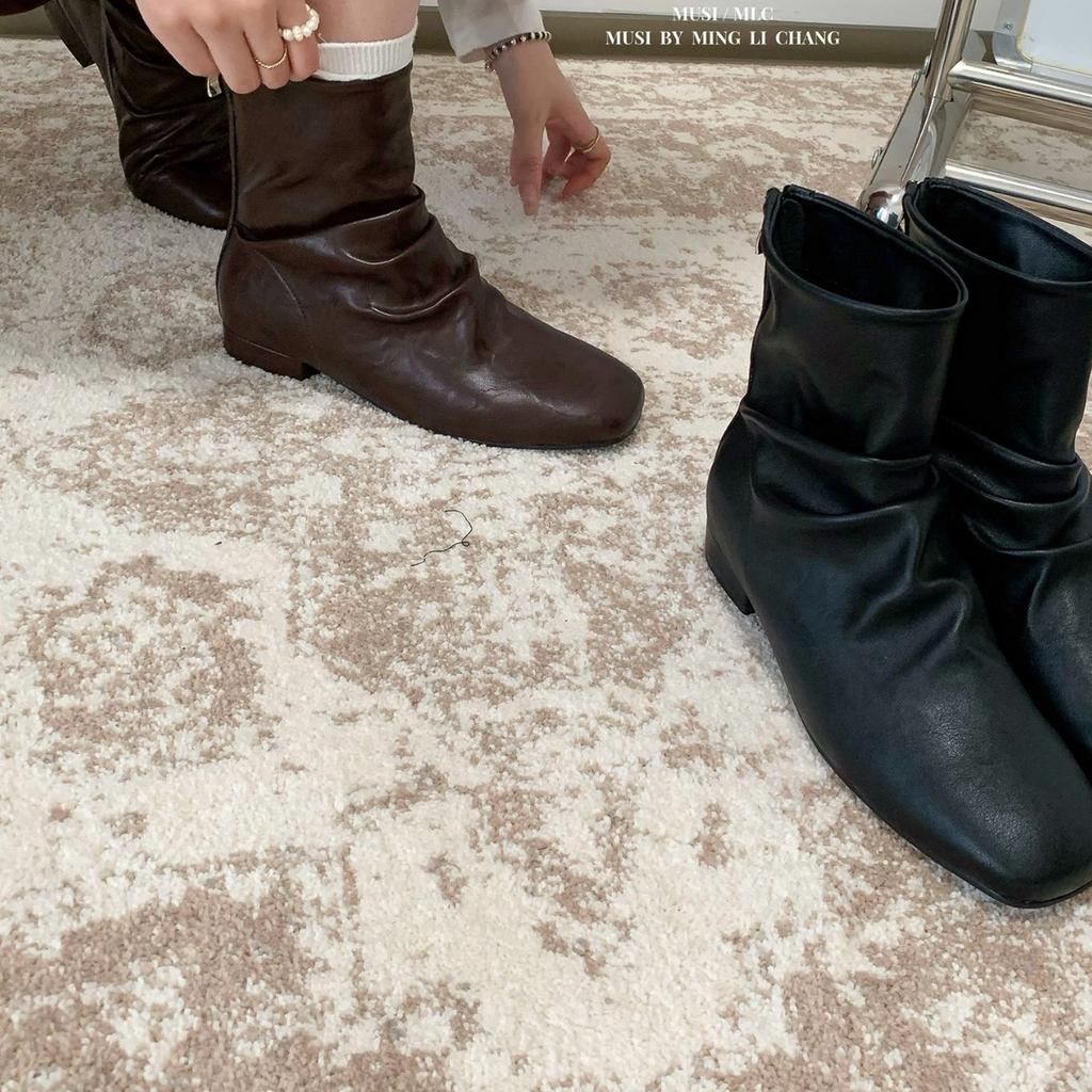 Square Martin boots women's new autumn western cowboy boots tube boots short boots