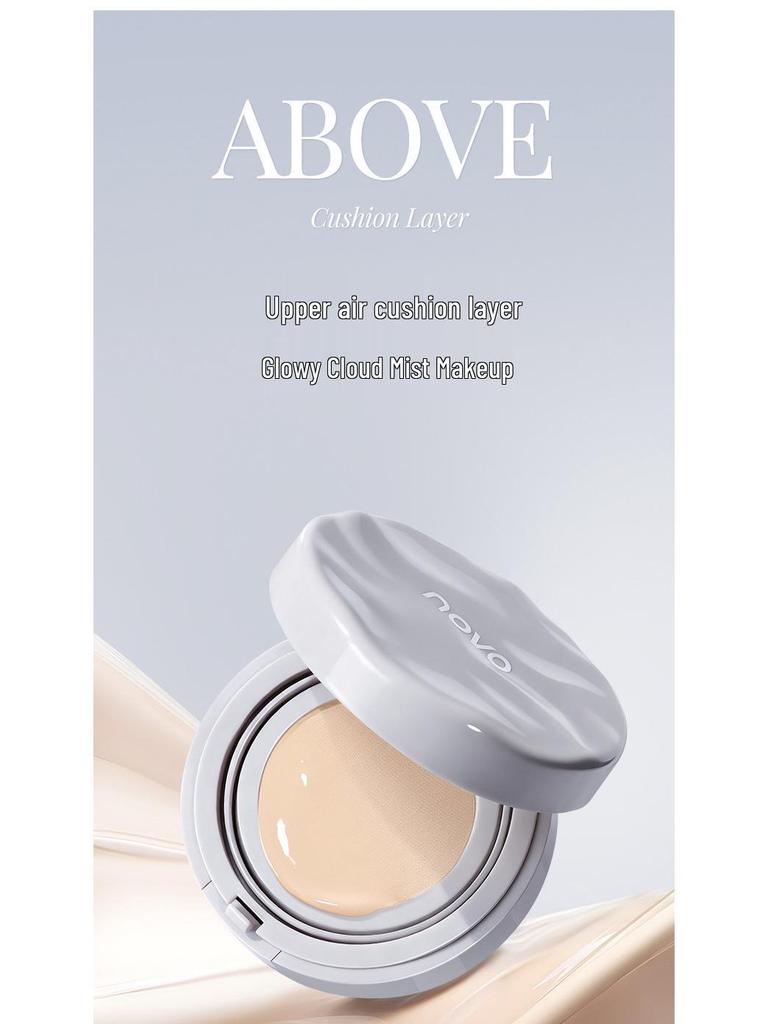 NOVO Cloud Fat Cream Glow Cushion Foundation & Concealer: Langanhaltend, Wasserdicht, Schweißfest, Weichzeichner-Effekt, Wischfest.