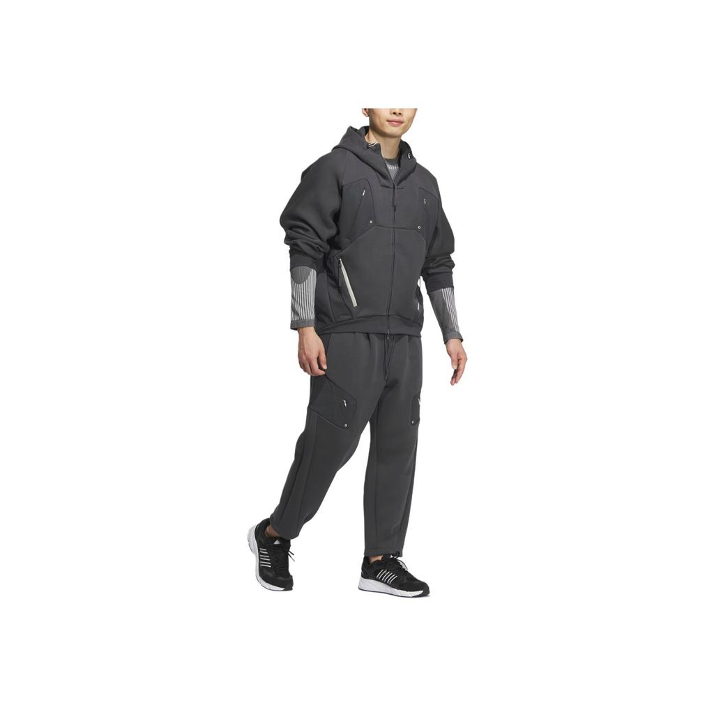 adidas FW24 FUSTL P Hoodie 2 Sports Casual Simple Jacket Men Jacket Carbon-Black JM6188