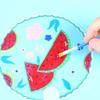 Handicrafts Transparent Hand Fans DIY Graffiti Fan Creative DIY Blank Fan  Kindergarten