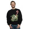 STAR WARS Mens Yoda Christmas Candy Cane Sweatshirt