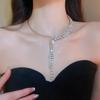 Elegante Collana Choker con Nappa di Diamanti Light Luxury per Donna