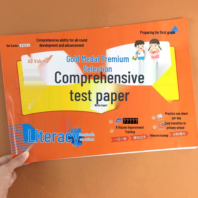 All-in-One Preschool to Primary Transition Test: Papers A & B - Thinking, Pinyin, Character Recognition, Language for Large Class Preschool