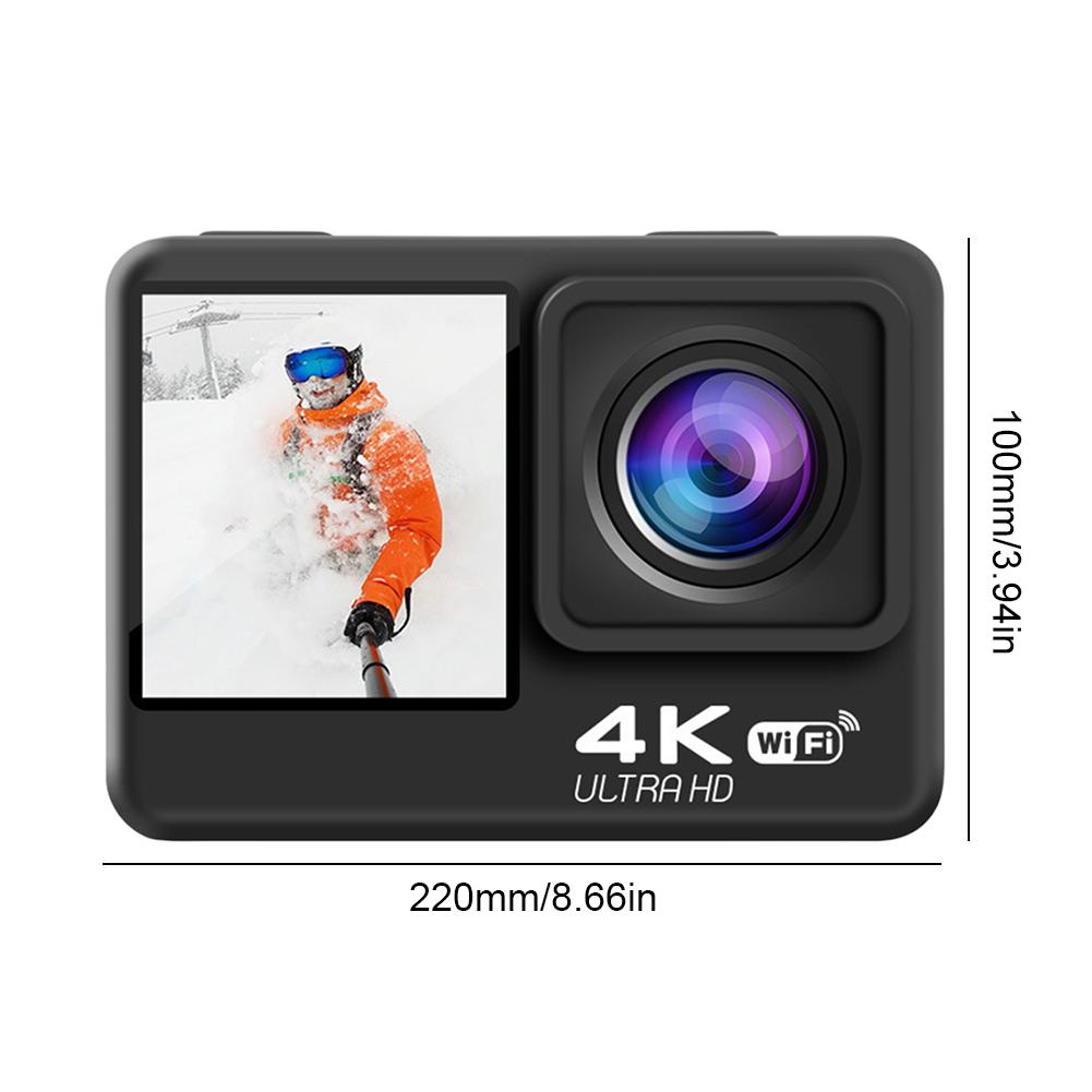 4K UHD Bicycle Video Recording Camera 1080P 30FPS 2.0 Inch IPS Screen Video Camera Anti-Shake Underwater Camera 30M Waterproof