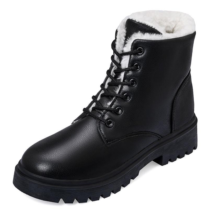 Schneestiefel Damen Winterschuhe Allround Dicke Sohle Samtgefüttert Baumwollschuhe Damen Rutschfeste Kurze Stiefel