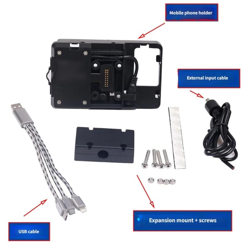 Premium Motorcycle Navigation Mount with Adjustable Ball Joints & Vibration Damping Technology for Motorcycle