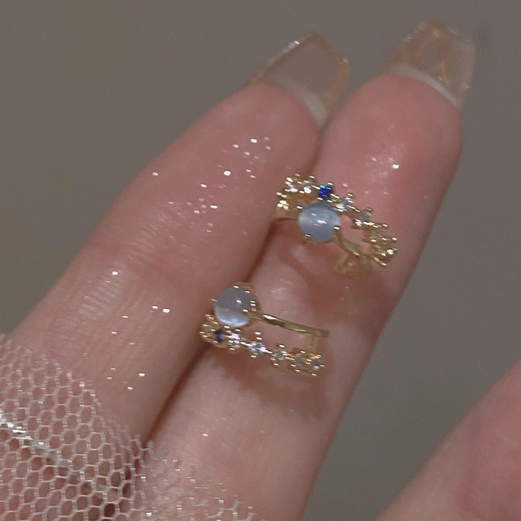 Annual explosion Pearl butterfly earrings women's high-end sense niche 925 silver needle earrings ear jewelry wholesale