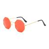 Fashion New Polygon Creative Transparent Ocean Lens Sunglasses Octagonal Trendsetter Sunglasses Metal Frame Glasses