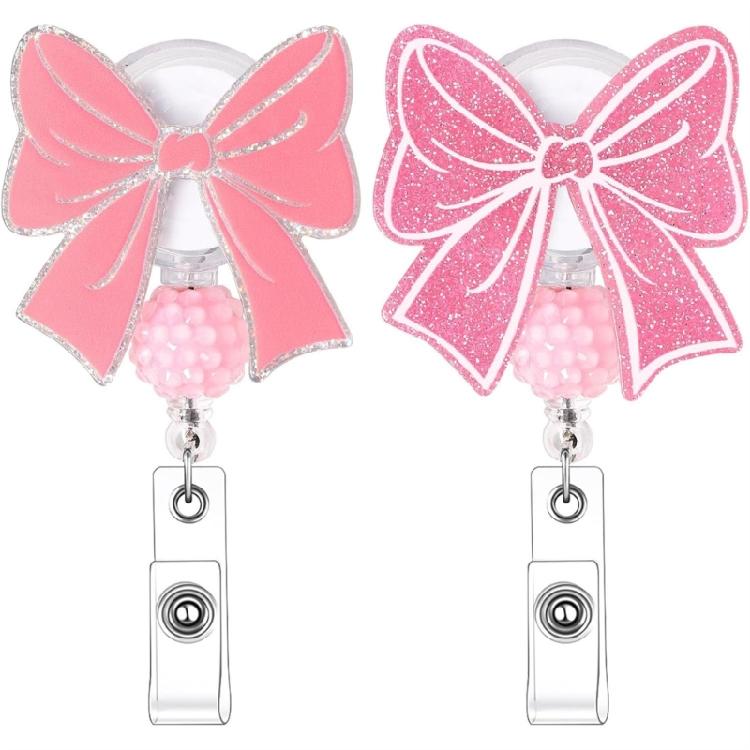 Funny ID Badge Holder with Alligators Clip for Nurse Teacher Office Holiday, Retractable Badge Reels Gifts Badge Holder