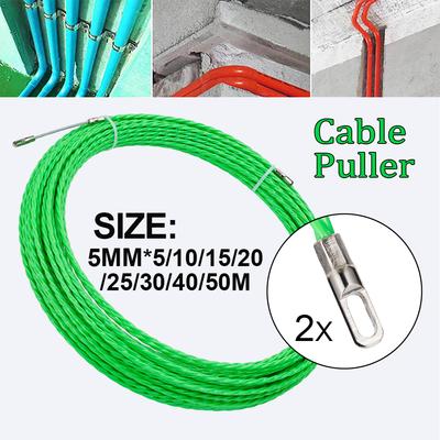 5mm 5M-50M Cable Push Puller POM Wire Duct Fish Tape Conduit Ducting Threader Electrical Wire Cable Electrician Wiring Aid Tool