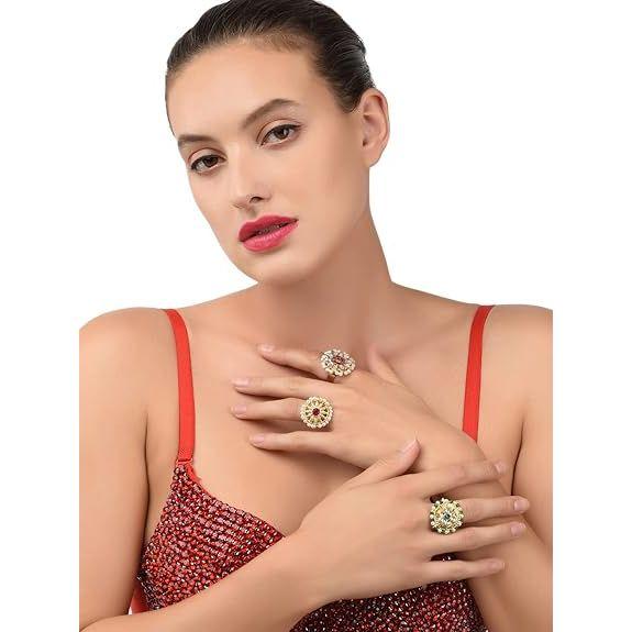 Combo Of 3 Traditional Adjustable Finger Ring For Women
