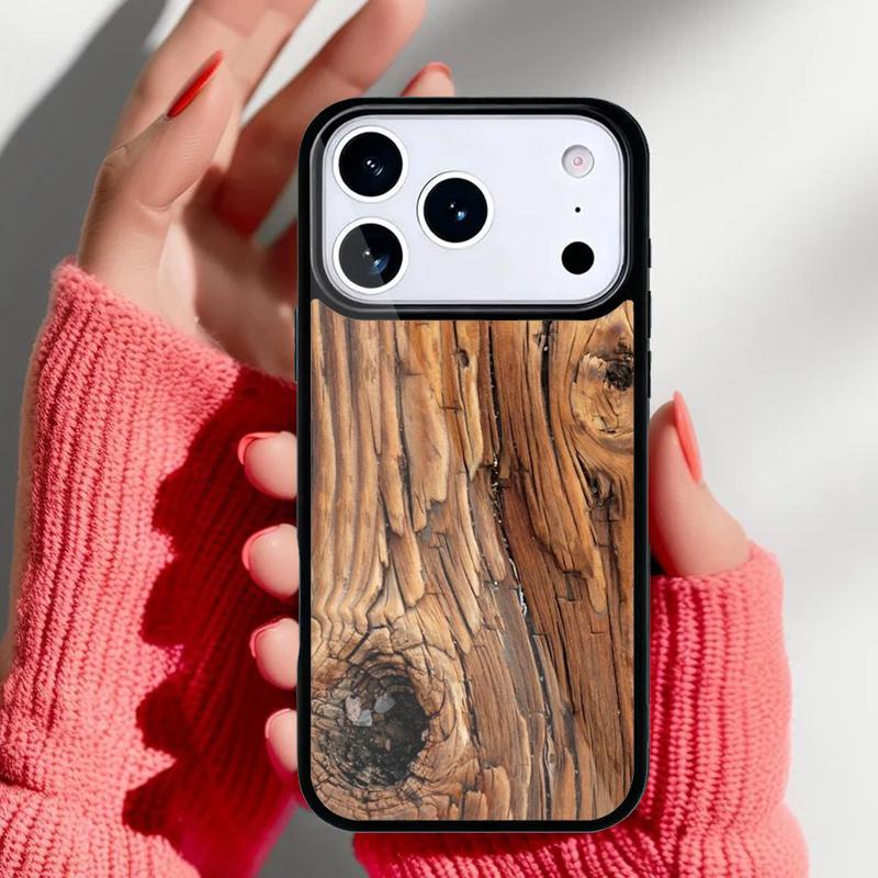 wood mandala Texture Printed Phone Case for iPhone 17 Air 16e 15 14 13 Pro Max Back Cover for 12 11 Pro Coque