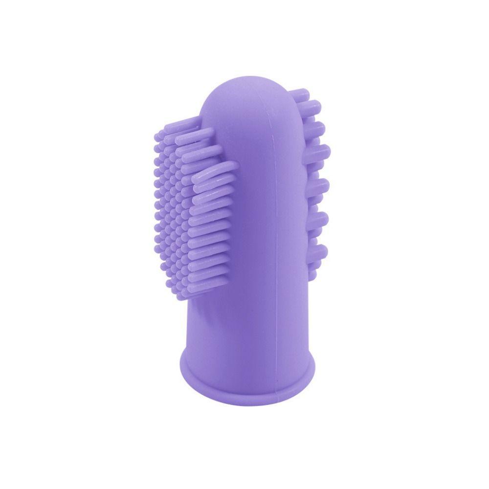 Bite Resistant Pet Finger Toothbrush Silicone Cats Mouth Cleaner  Remove Bad Breath
