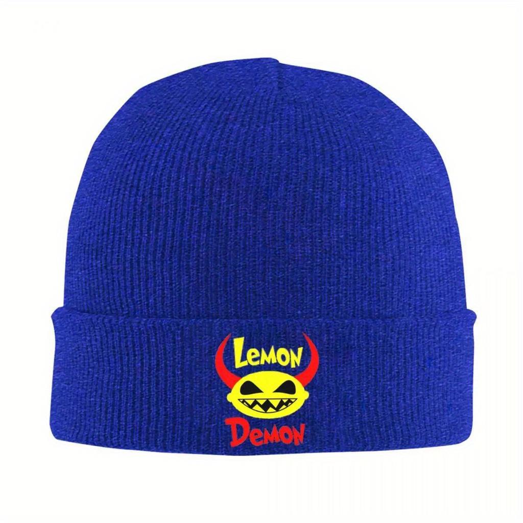 LEMON DEMON Bonnet Hats Knitting Hat Adult Unisex Hip Hop Warm Soft Beanie Hats Spring Hippie Custom Cap