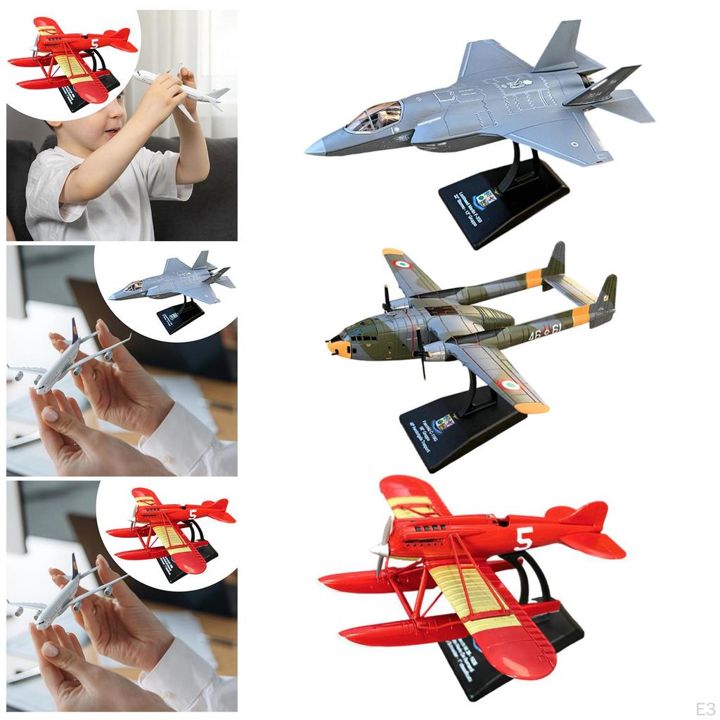Diecast Aircraft Airplane Model Seaplane for TV Cabinet Bar Bedroom Living Room Office