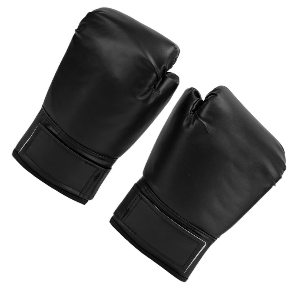 1Pair Adult Unisex Training Boxing Gloves Free Fight Sanda Muay Thai Boxing Gloves 10ozBlack