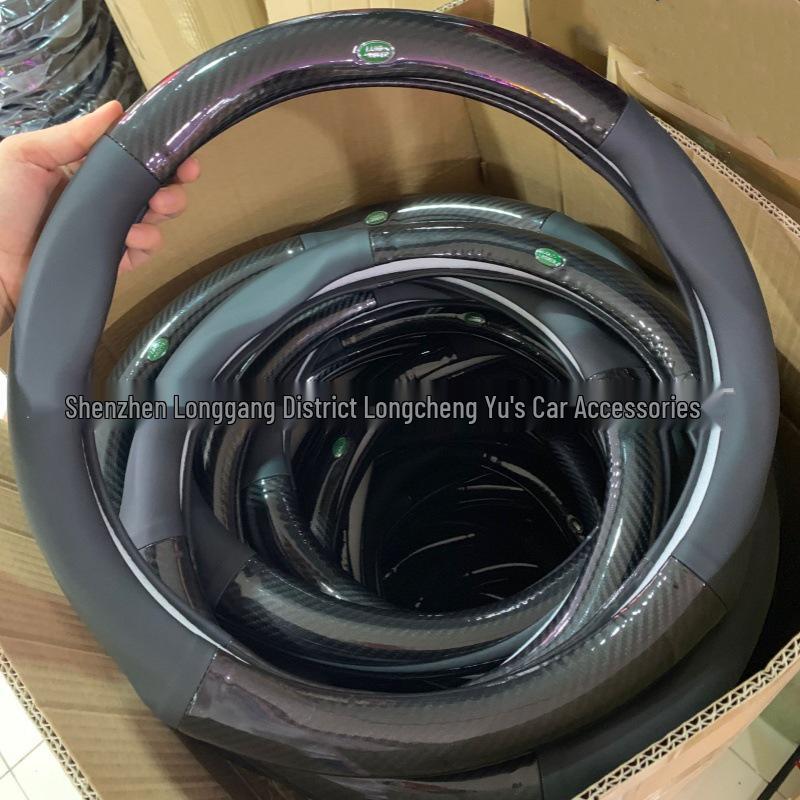 Universal Non-Slip Carbon Fiber Steering Wheel Cover - Ultra-Thin, All-Season Sports Edition