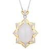 Jewelry Imitation Natural Hetian Jade New Necklace Women's Retro Gold-plated Jade Natural Chalcedony Pendant