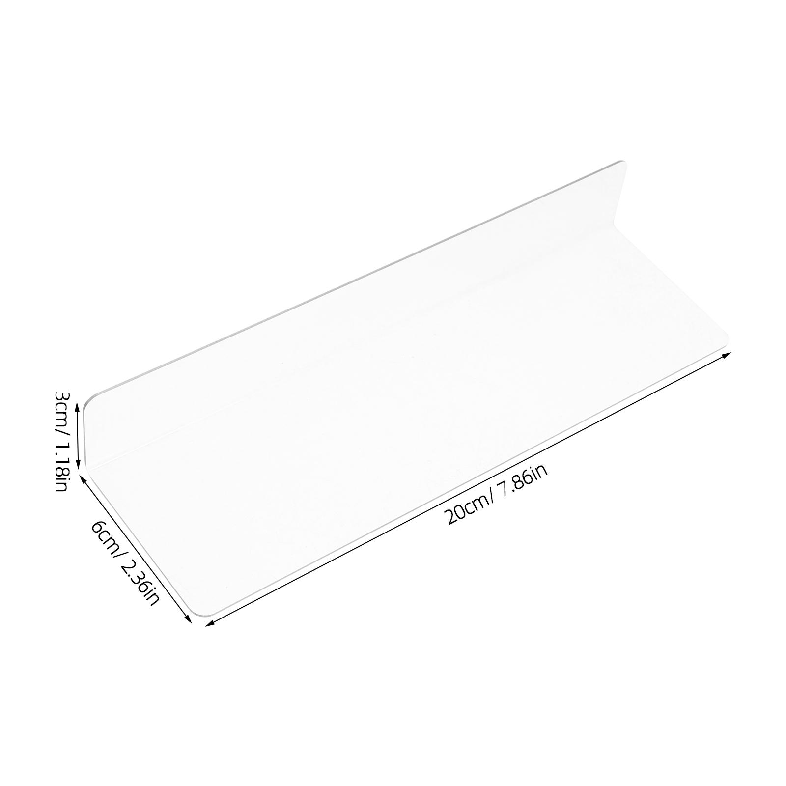 

6pcs L-Shaped Shelf Dividers Clear Plastic Supermarket Blocker For Closet Organization Rack Divider Cabinet Spacer 20Cm