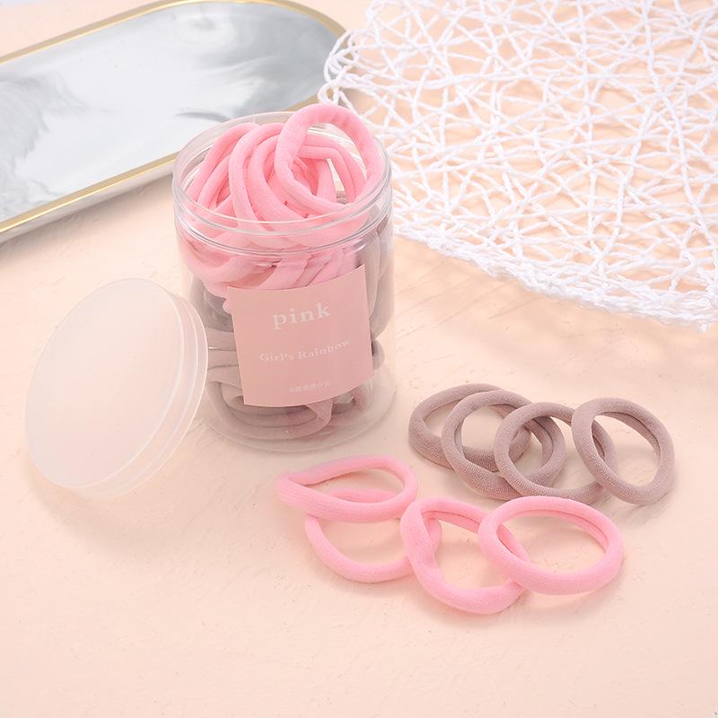 Gradient Multicolor High Elasticity Hair Ties - 50pcs Cute Candy Colors for Women