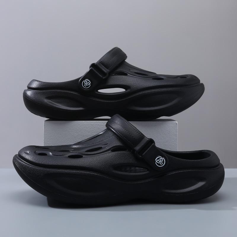 New Hole Shoes Men's Platform Summer Wear Fashionable Wear-resistant Men's Outdoor Bag Head Drag
