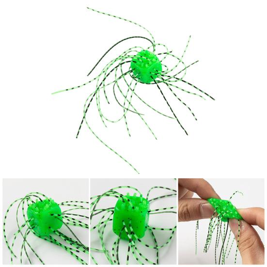 5 Stück 11 cm/4 g Weicher Würfelköder mit Rock Langsam sinkend Bunter PVC Künstlicher Würfelköder Süßwasser Salzwasser Barsch Wels Lachs Angelzubehör