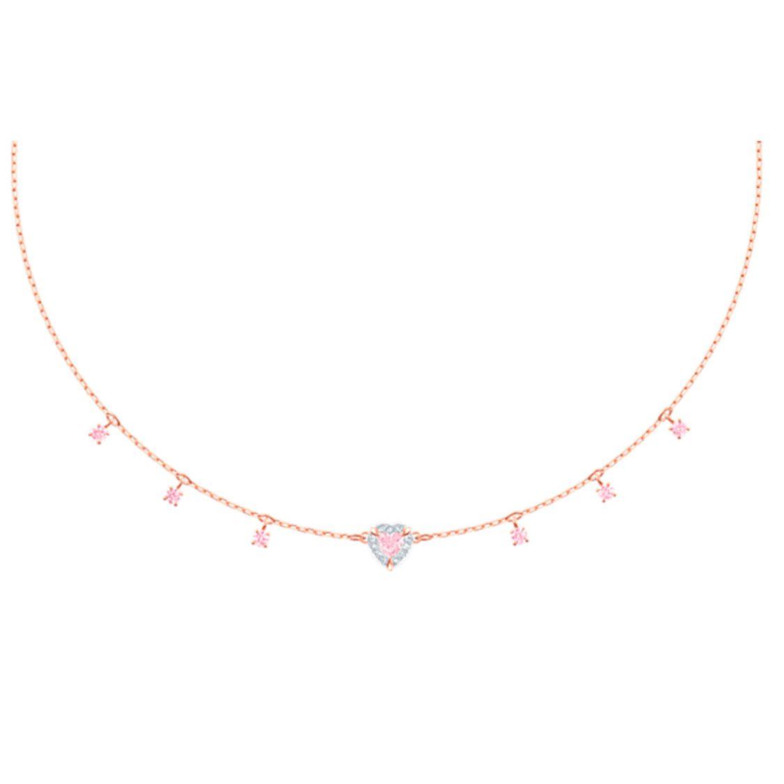 

Swarovski One Playful Heart Romantic Elegance Metal Necklace Women necklace 5464162 Box (Random Color)
