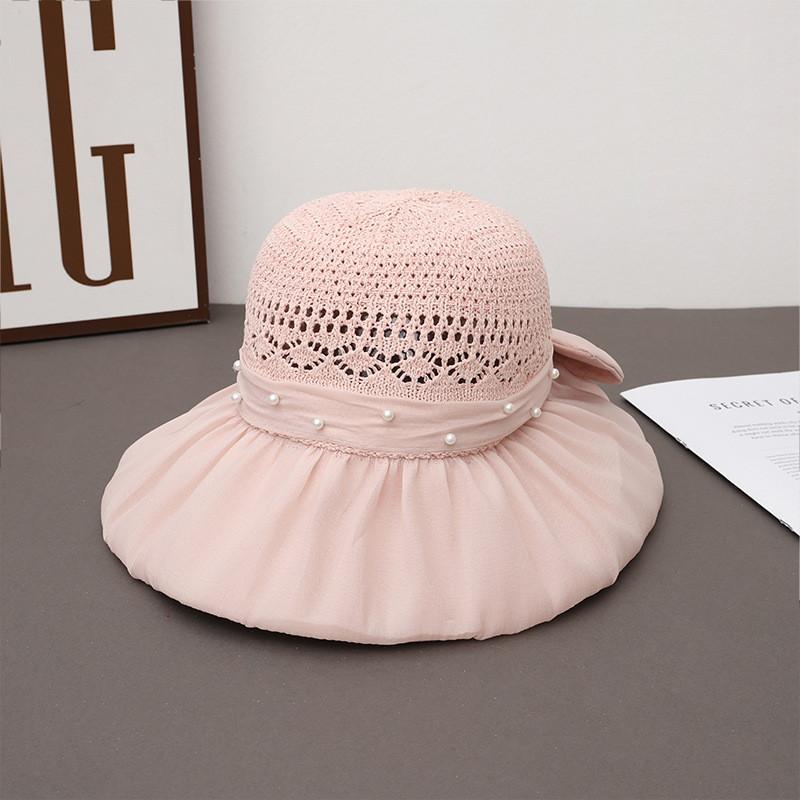 Summer Sun Protection Hat For Women With Large Brim Packable Breathable Polyester Fashionable Floppy Hat For Beach Sunshade