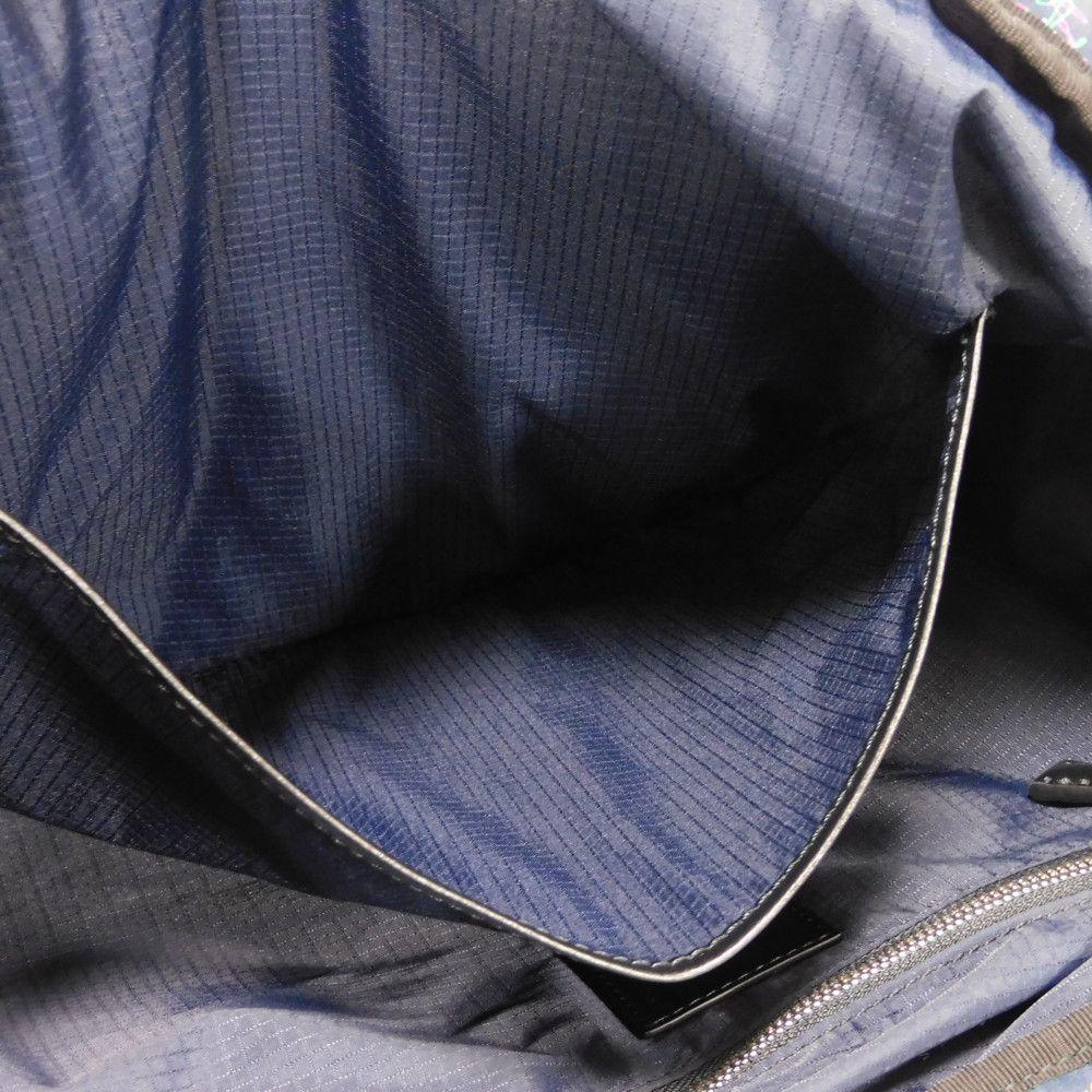 Used 11828 Chillout Nylon Scritto Tote 7924 New Logo All-Over Print Multicolor Shoulder Bag Calligraphy Navy Men's from