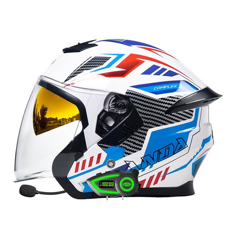 Bluetooth Gift Pack 3C Certified Half Helmet Electric Motorcycle Men Women All Season Safety Gear