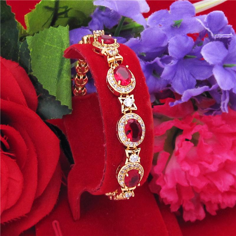 

Латунный позолоченный браслет с имитацией золота, песочный золотой, новый женский браслет с цветочным принтом, ювелирные изделия из песочного золота красный