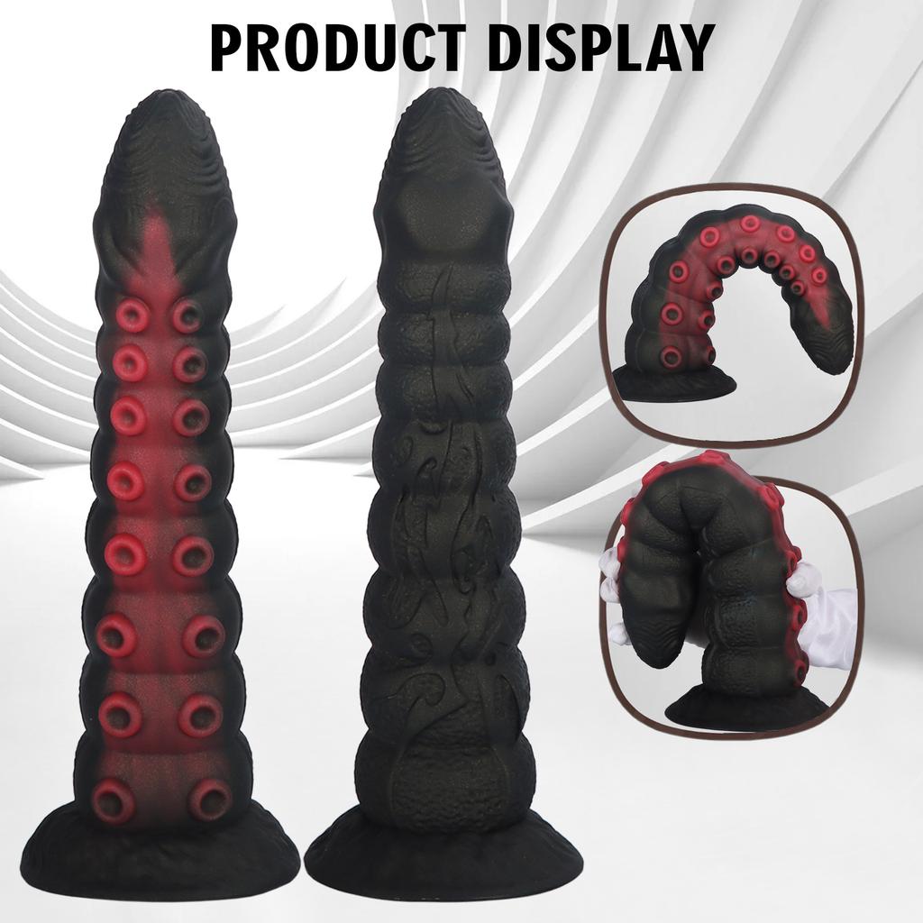 Extra-Large Octopus Tentacle Anal Plug - Giant Textured Butt Plug with Suction Cups for Men & Women, Adult Sex Toys