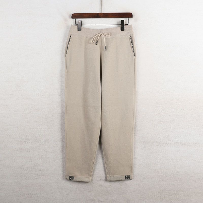 

Sunshine House Fall and Winter Good Pants Double-Sided Woolen Knitting Pants Thickened Cropped Harem Pants Baggy Pants Skinny Pants Apricot color L: Waist 72-78