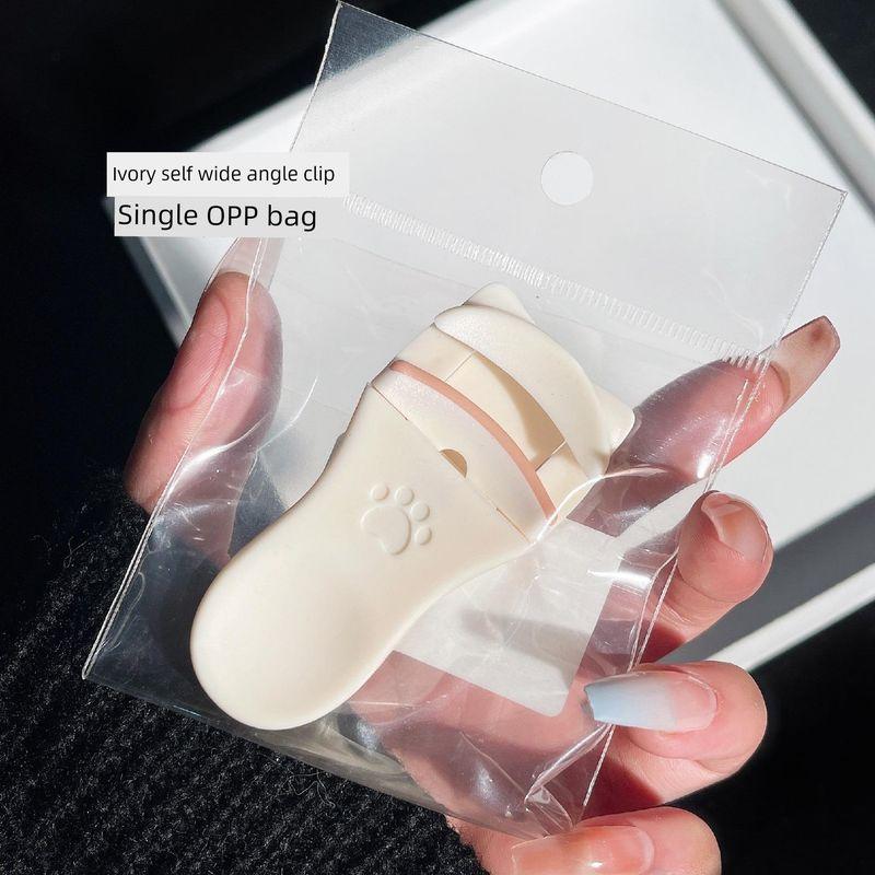 

Genuine Goods Knock Cute Cat Claw Eyelash Curler Combination Curly Long Lasting Hair-Styling Portable Push Type Partial Wide Angle Eyelash White Wide Angle Clip Single Piece Simple Package