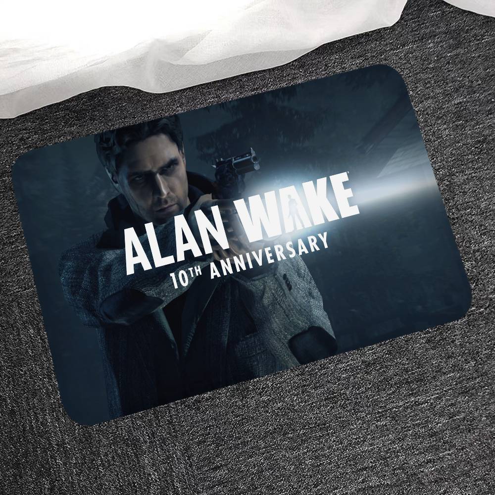 Horror Spiel A-Alan W-Wake Flur Teppich Waschbar Rutschfest Wohnzimmer Sofa Stühle Bereichsmatte Küche Fußmatte Bereichsteppich