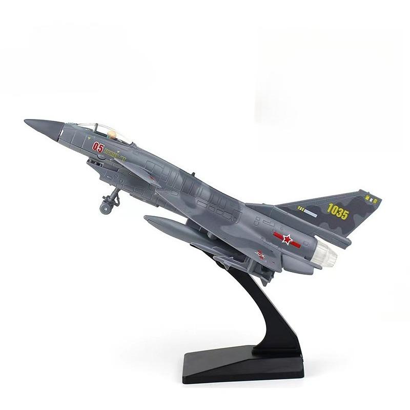 

Alloy J-10 Fighter JET Model Acoustooptic Return Force Aviation Military Aircraft Model Toy Ornament Gift F543 серый