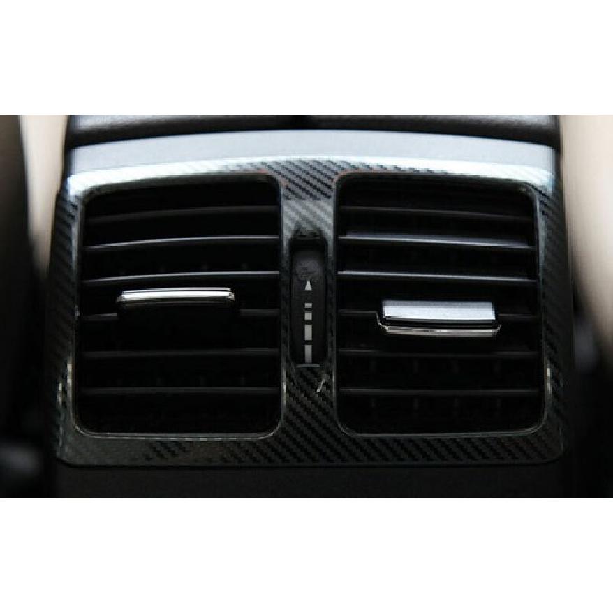 C-Class Carbon Fiber Steel Back Row Air Outlet Vent Cover Fit For Benz 2007-2014