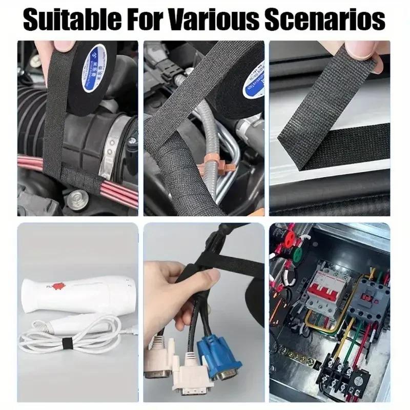 9/15/25/32/50MM Electrical Insulating Tape Heat Resistant Harness Tape Car Cable Harness Wiring Loom Protection Waterproof Tape