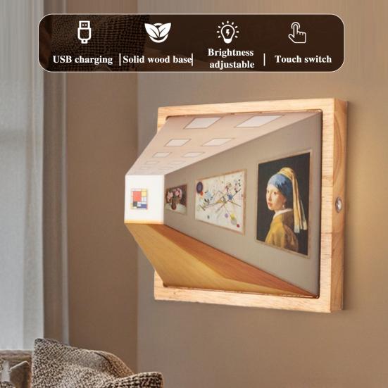 Naked Eye 3D Vision Night Light LED Illusion Atmosphere Light Classic Art