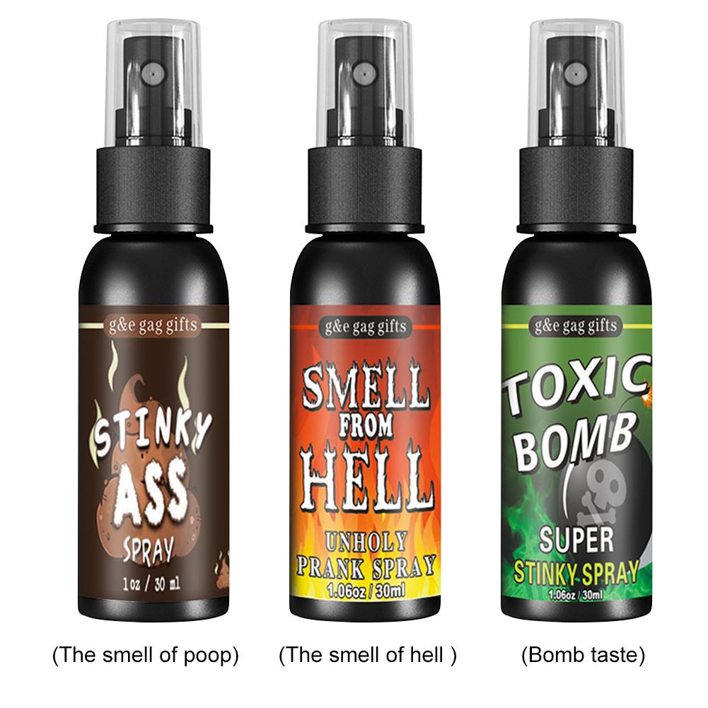 1/2PCS Fart Spray Can 30ml Liquid Fart Gag Prank Joke Spray Props Non Toxic Stink Prank Poop Smelling Halloween Party Supplies