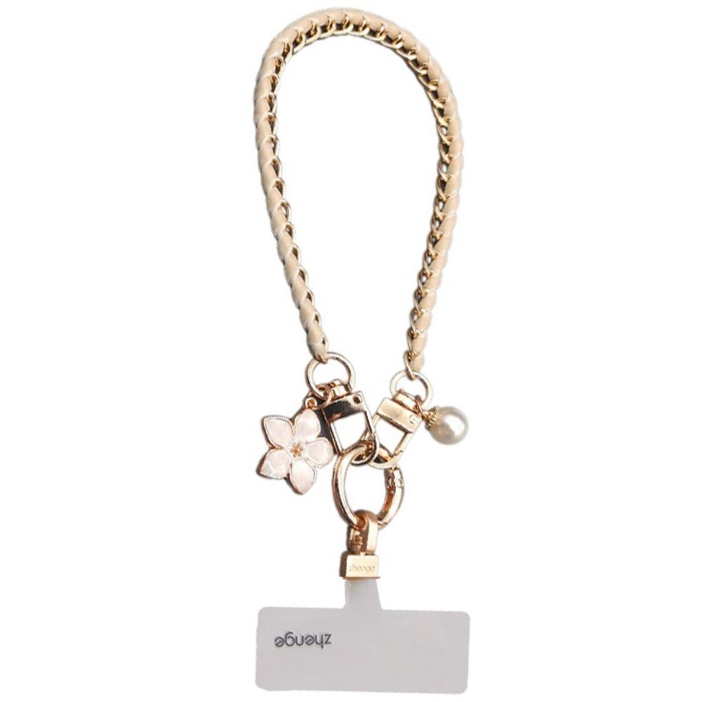 Pearl Cell Phone Chain Flower Pendant Mobile Phone Lanyard Mobile Phone Strap  New Year Gift