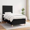Maison Exclusive - Base a doghe per letto con materasso Nero 90x200 cm Tessuto