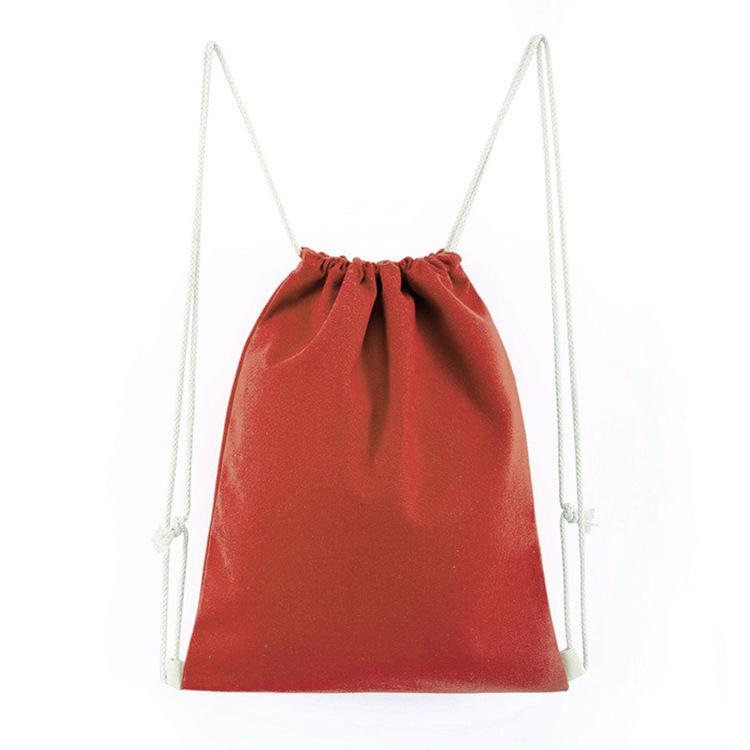 New Arrival Eco-Friendly Canvas Drawstring Backpack - Blank Color Cotton Rope Design